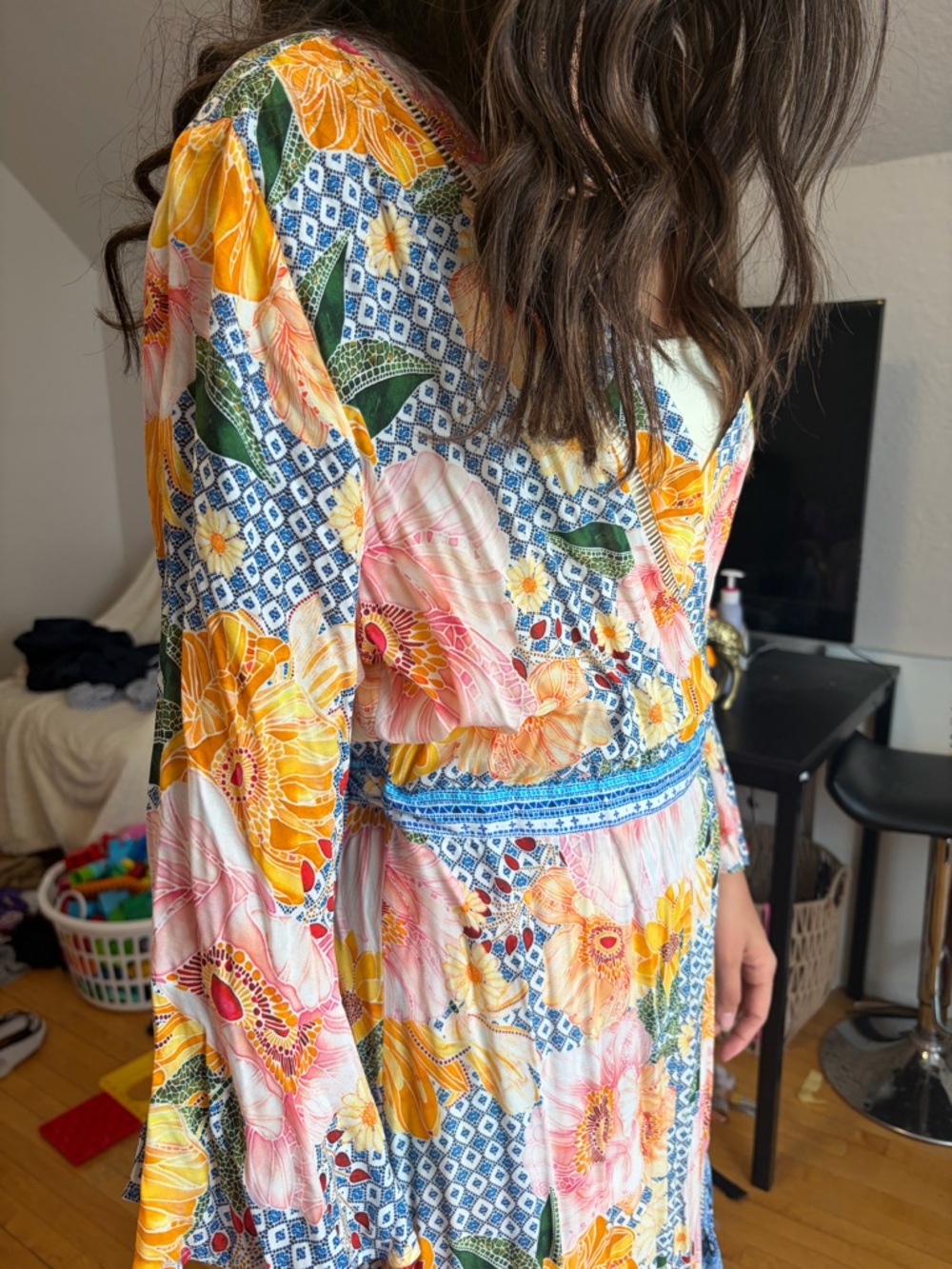 🩷Luxurious Farm Rio Camilla Wrap Dress for Anthropologie❤️100% Viscose - Picture 5 of 16
